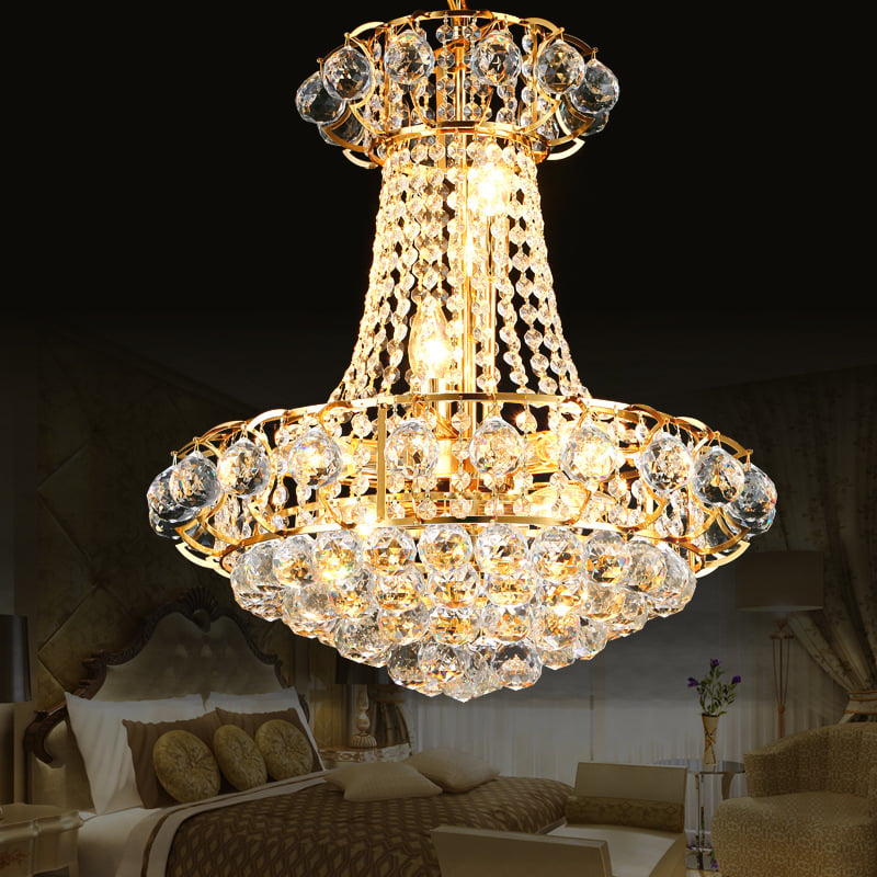 Modern Luxury Crystal Chandelier Pendant Light Remote Control for Home or Hotel Lighting