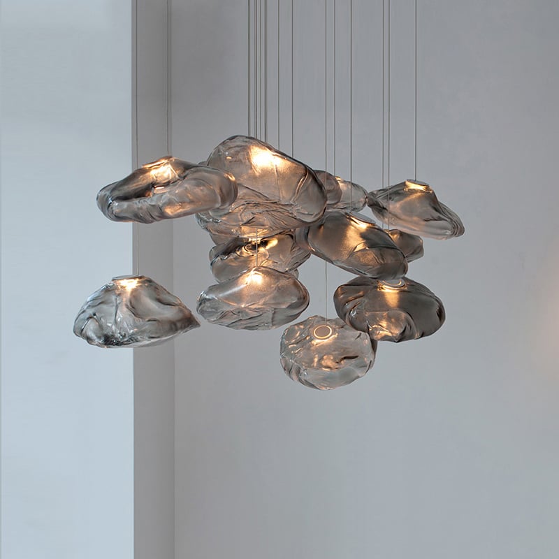 Contemporary Modern Design Hand Blown Glass Cloud LED Pendant Lamp Small Hanging Light Home Decor Room Ceiling Stair Chandelier
