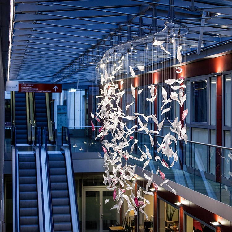 Custom Creative Acrylic Chandelier Post-Modern Simple Personality for Hotels Clubs Villas Galleries Museums Pendant Lights