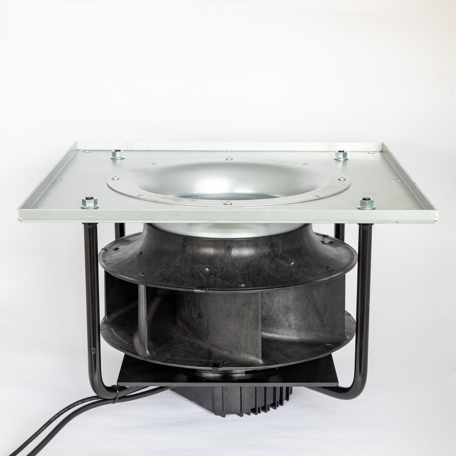 310mm EC 380V backward curved centrifugal fan with support bracket