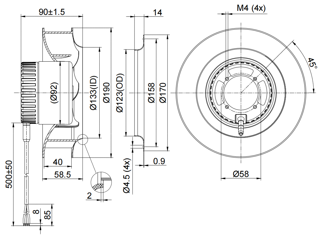 Product Dimensional Drawing