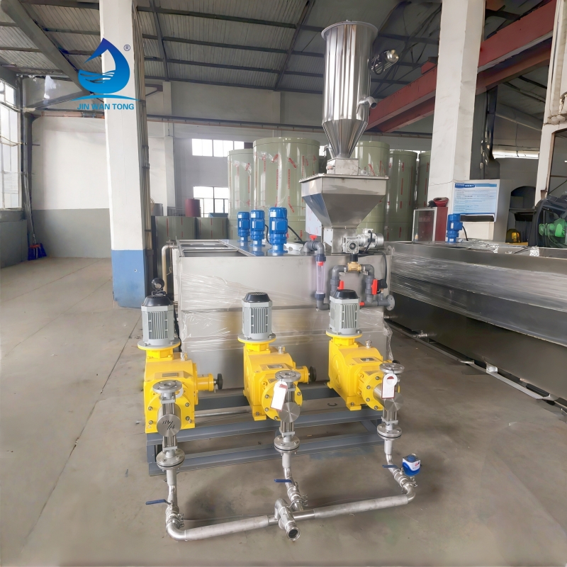 Makinë automatike për dosazhim dhe përzierje kimikash flokulant PAM/PAC me çelik inox për trajtim industrial ujërash të zeza