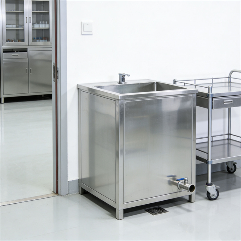 Undercounter Laboratory Sink Cabinet | SS304 Stainless Steel Basin & Corrosion-Resistant Base Unit for Research Labs