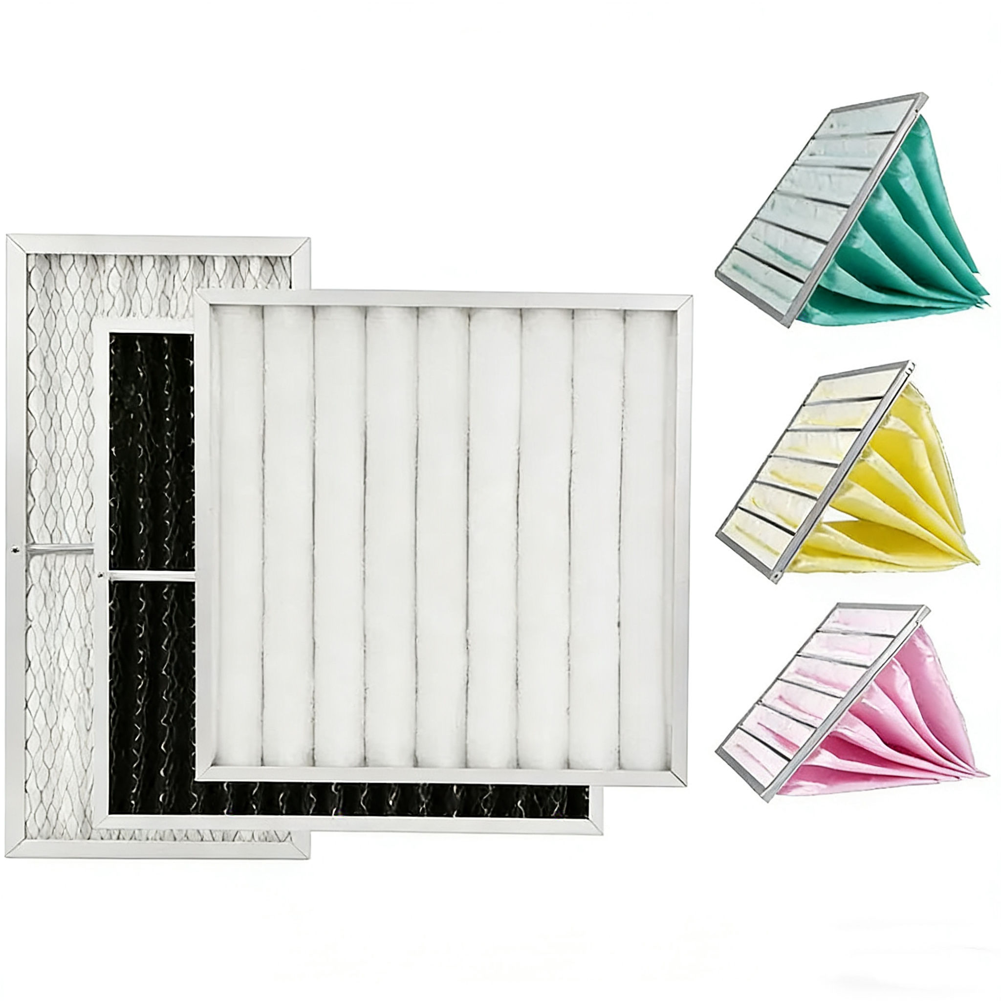 G4 Primary & F9 Medium Efficiency Air Filters | Panel & Bag Types for HVAC Systems