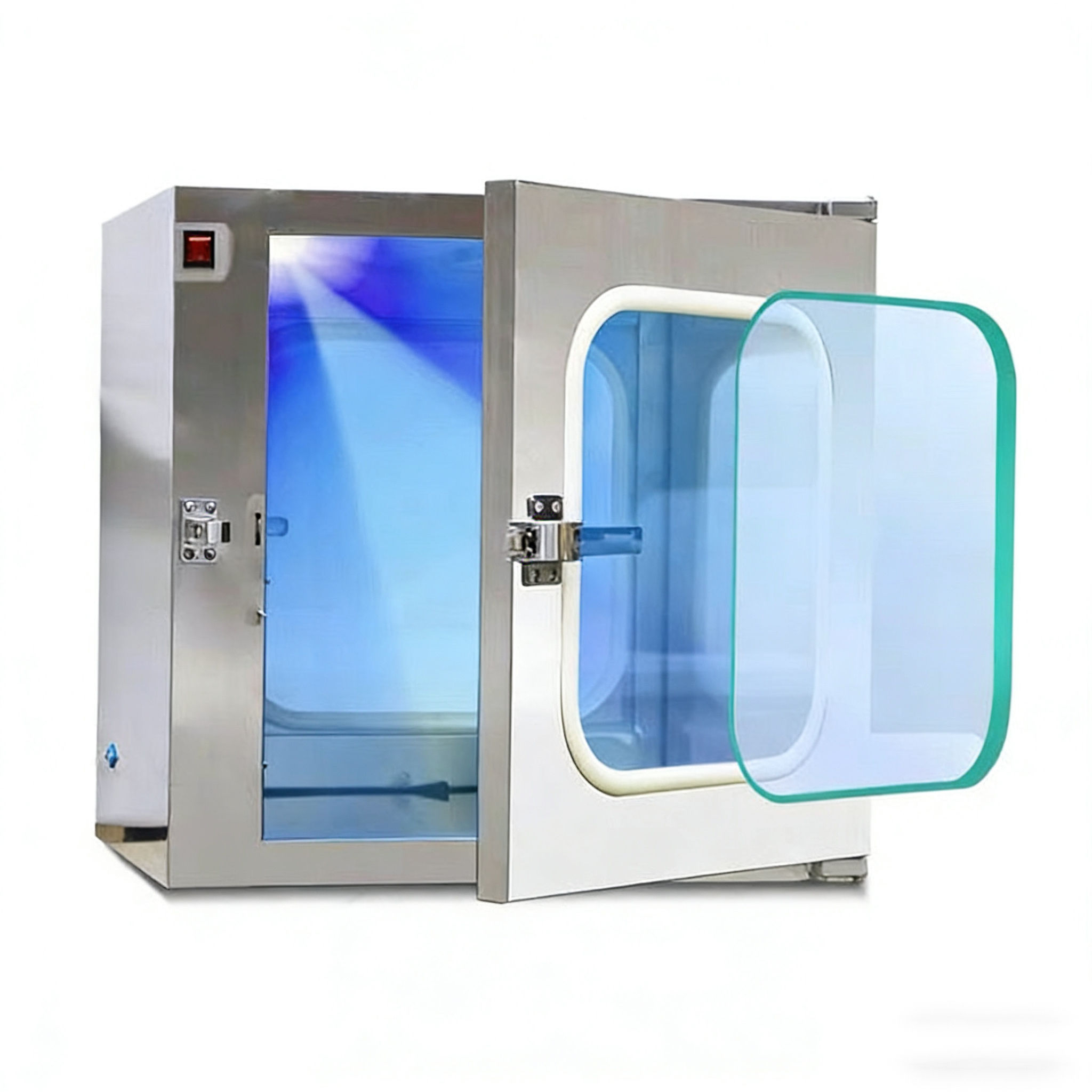 SS304 Mechanical Interlock Pass Box | Flush Mount Stainless Steel Transfer Window for Hospital Operating Rooms & Cleanrooms