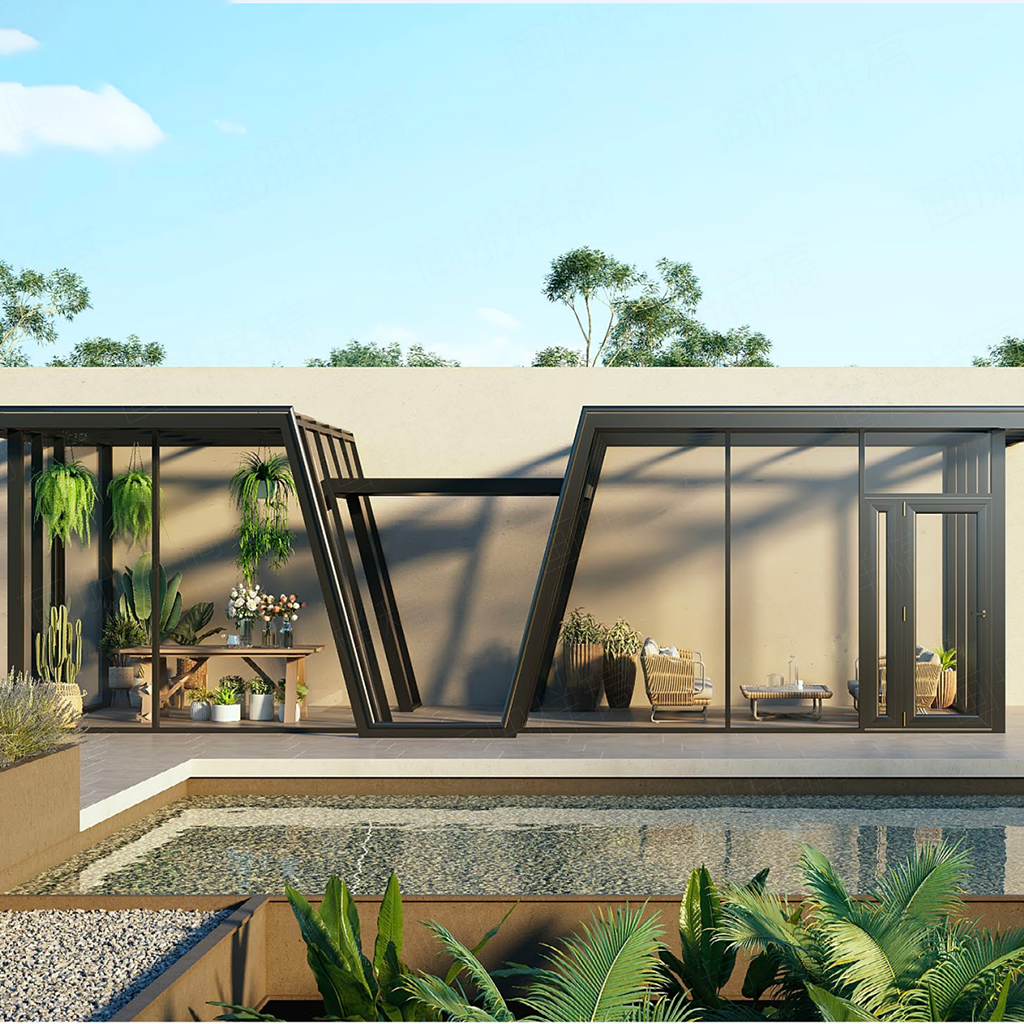 Luxury 138 Series Heavy-Duty Aluminum Sunroom: High-Strength Structural Glass Enclosures for Large-Span Villa & Commercial Projects