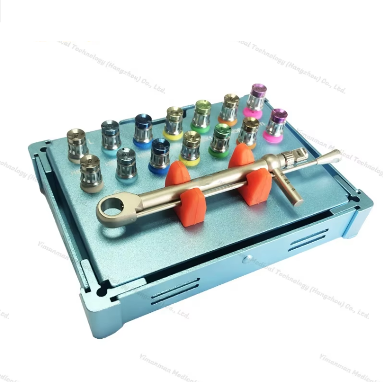 Megagen Dental Planting Repair Tool Box Universal Torque Wrench Kit 15pcs Screwdriver Universal Prosthetic Kit Low Price