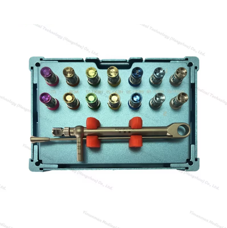 Megagen Dental Planting Repair Tool Box Universal Torque Wrench Kit 15pcs Screwdriver Universal Prosthetic Kit Low Price