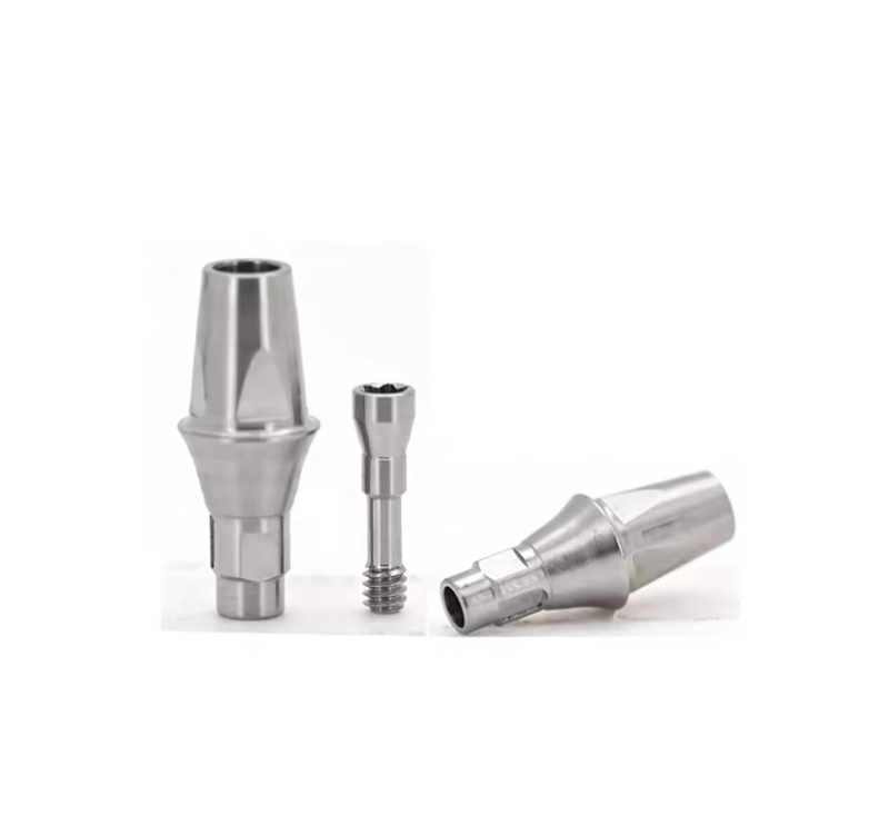 Straumann Titanium Healing Abutment Closure Cap Cementable Straight/Angled Implant Analog with Impression Post for Hospital Use