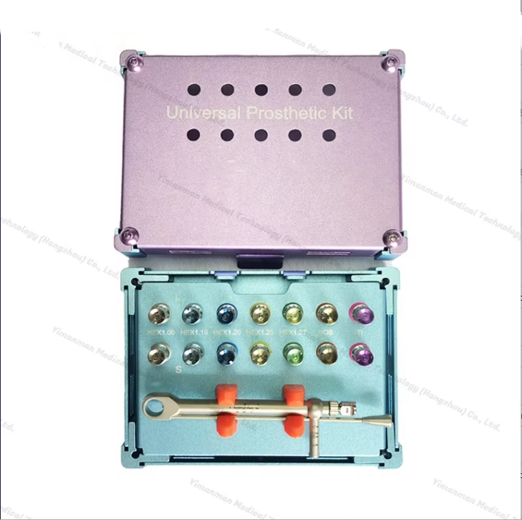 Megagen Dental Planting Repair Tool Box Universal Torque Wrench Kit 15pcs Screwdriver Universal Prosthetic Kit Low Price