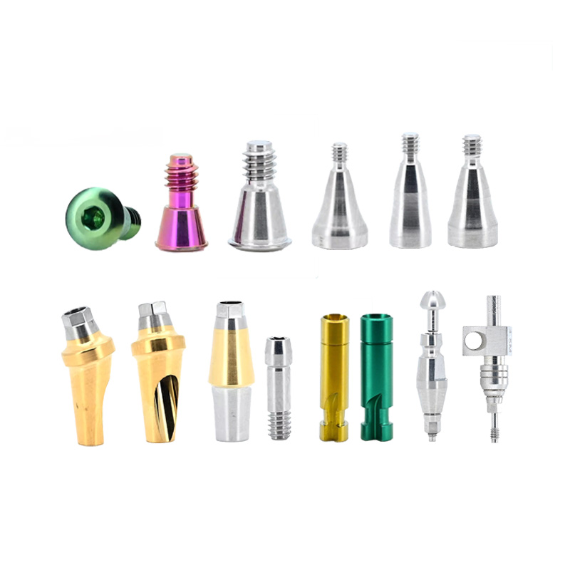 OEM Osstem Titanium Protective Cap Analog Screw-Retained Abutment Straight Angled MUA Impression Post for Dental Implants