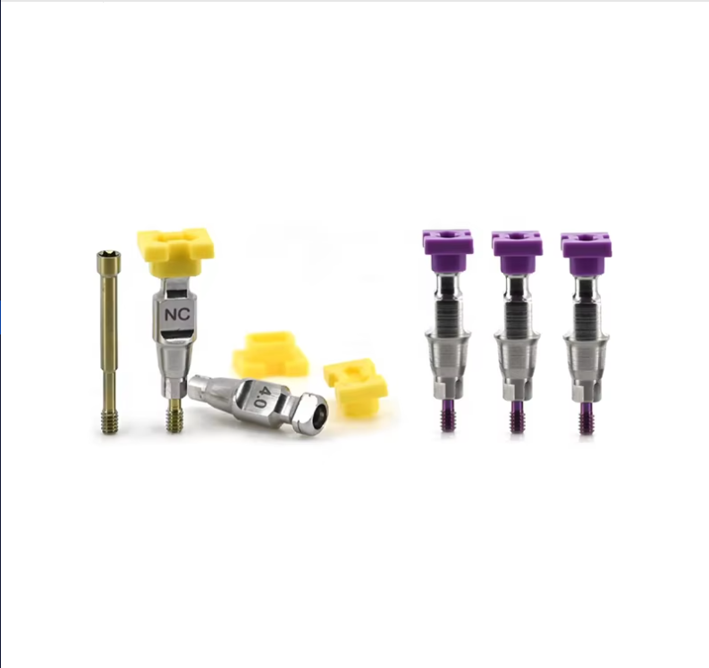 Straumann Titanium Healing Abutment Closure Cap Cementable Straight/Angled Implant Analog with Impression Post for Hospital Use