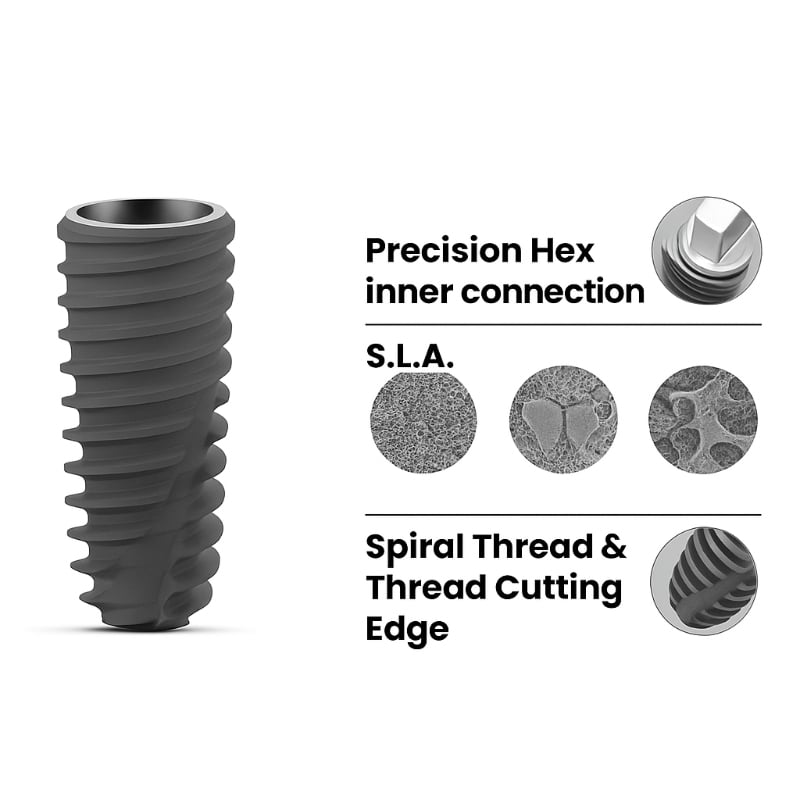 Rorsheel Dental Consumables Customization Original Mplant Abutment Implant Components Fixture Made in China