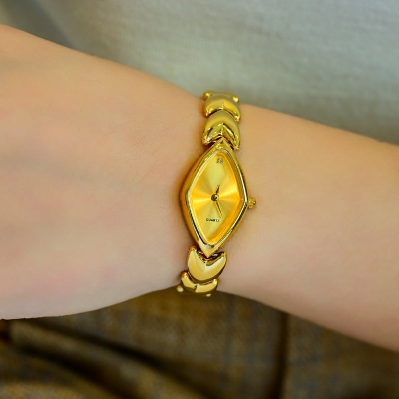 New Arrival Rhombus Dial Silver Ladies Watch, Gold Plated Vintage Wristwatch, Professional Manufacturer of Bracelet Watches