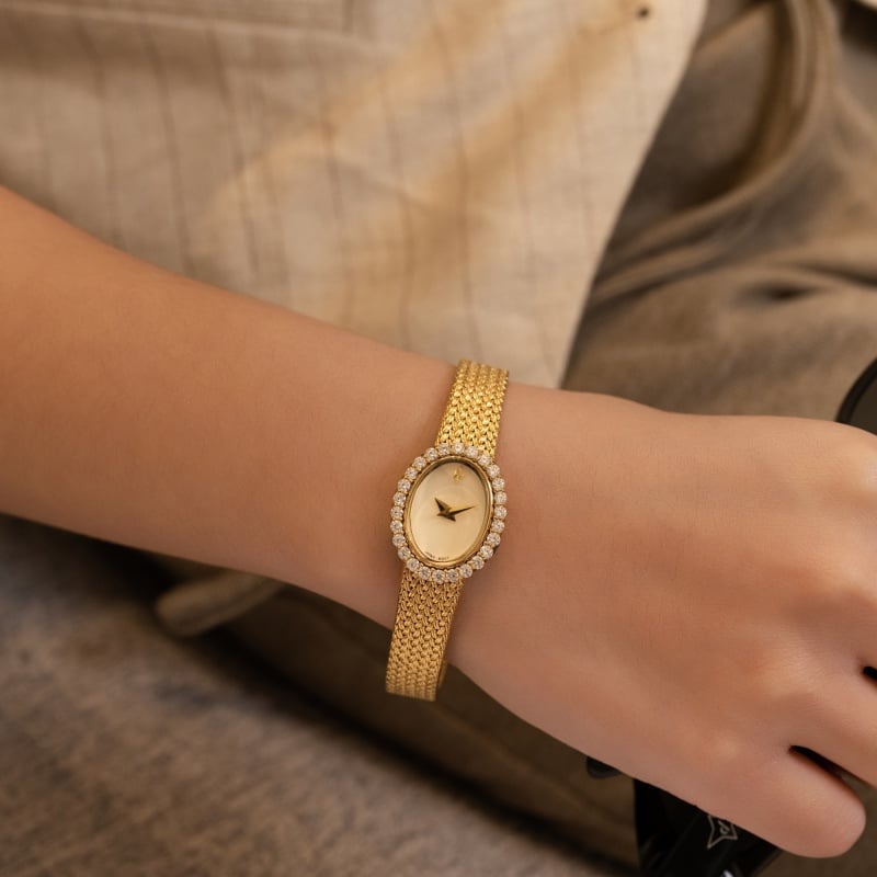 Jam Tangan Wanita Bergaya Retro Prancis, Jam Tangan Gaya Renaisans dengan Sisipan Berlian Imitasi, Pengiriman Langsung dari Pabrik