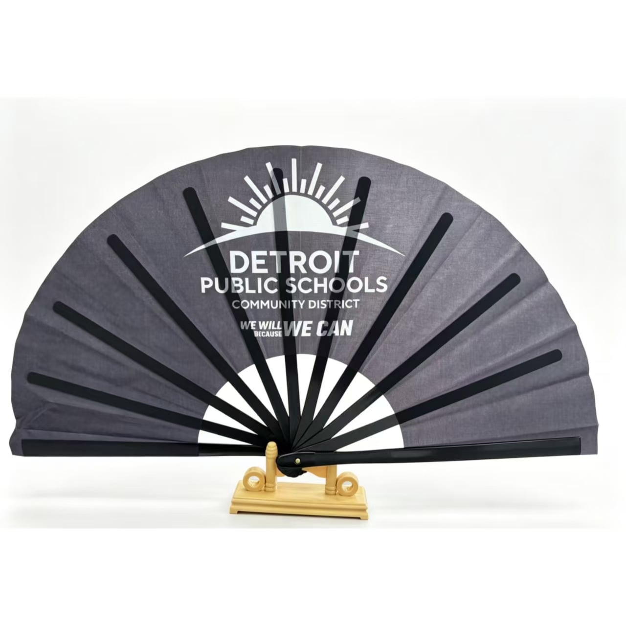 Chinese Personalized Custom Size Printing Wooden Bamboo Plastic Clack Sound Sublimation Large Folding Hand Fan for Wedding