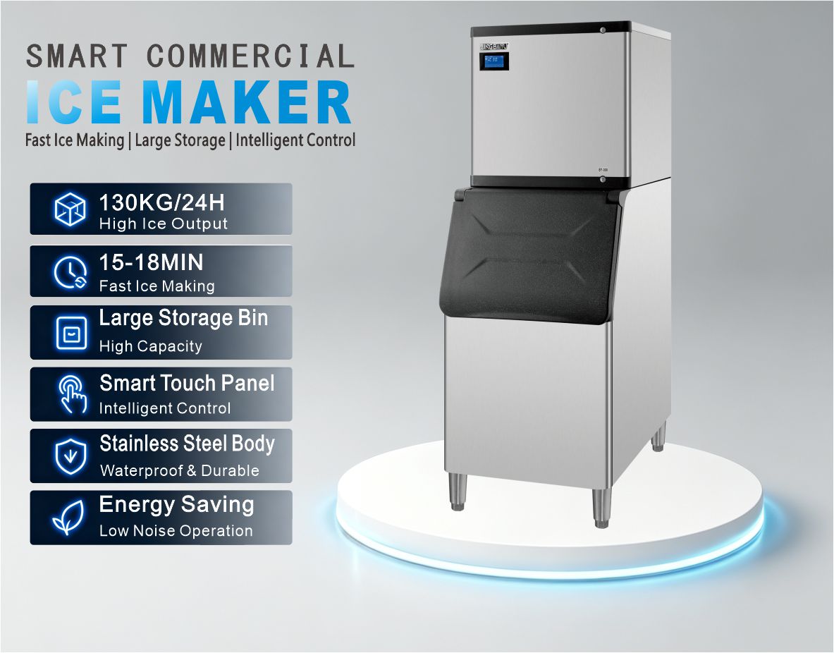 BY-300W(F) Cube Ice Maker Split Type 130kg/24h Water-cooling