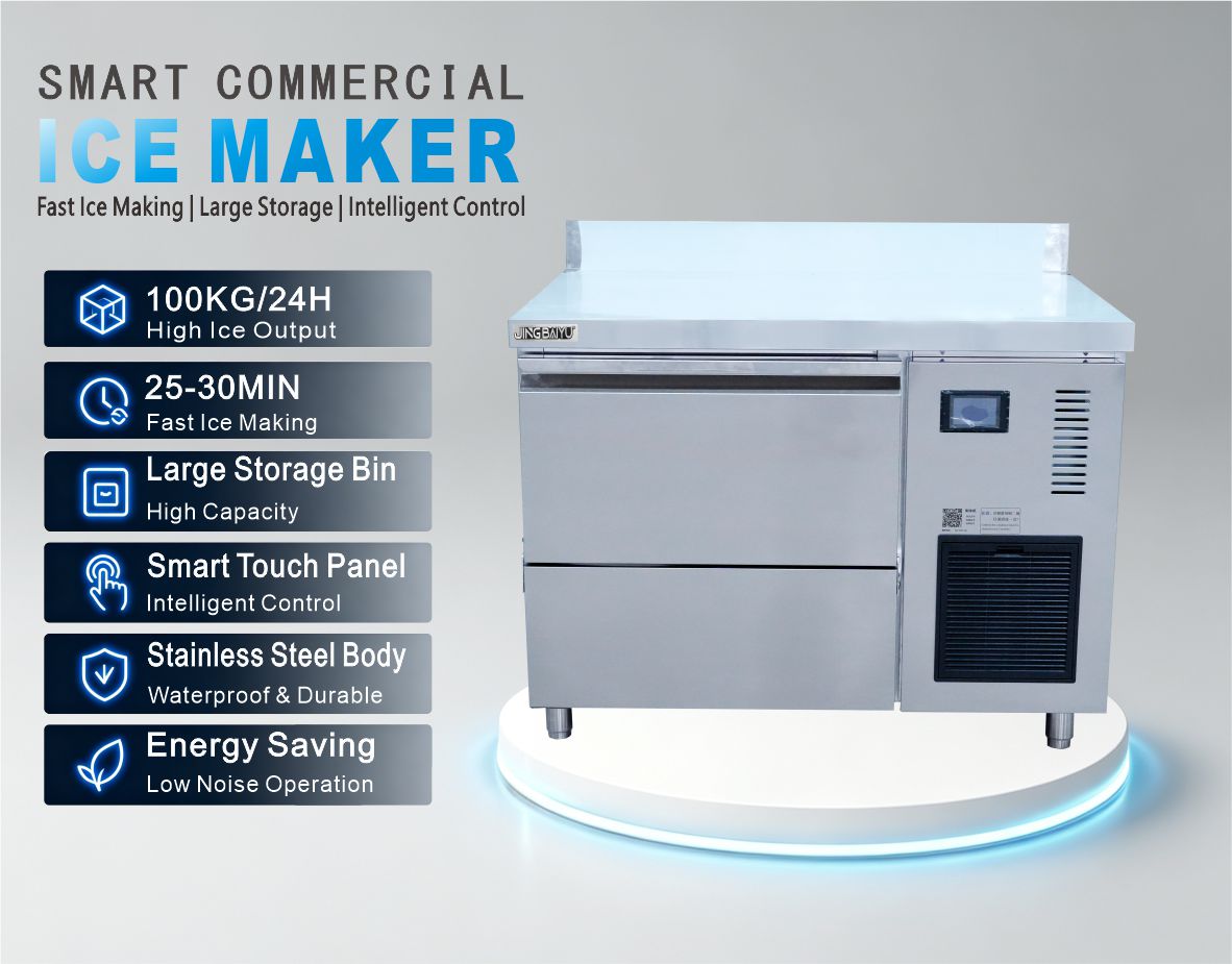 KF-200A(R) Desktop Cylinder Ice Maker Fully Automatic 100kg/24h Air-cooling