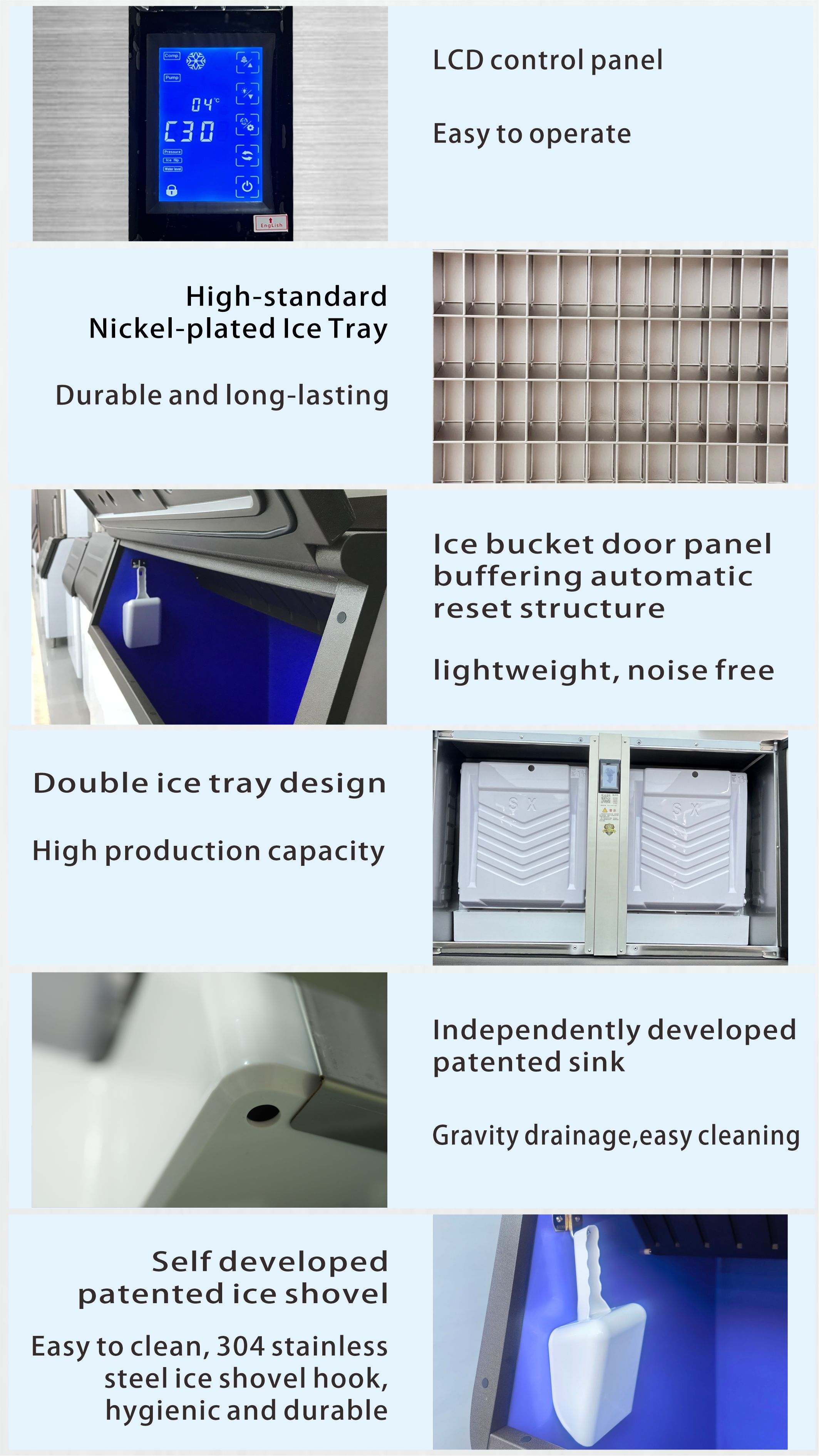 BY-1950W(B) Split Type Half Cube Ice Maker 860kg/24h Water-cooling