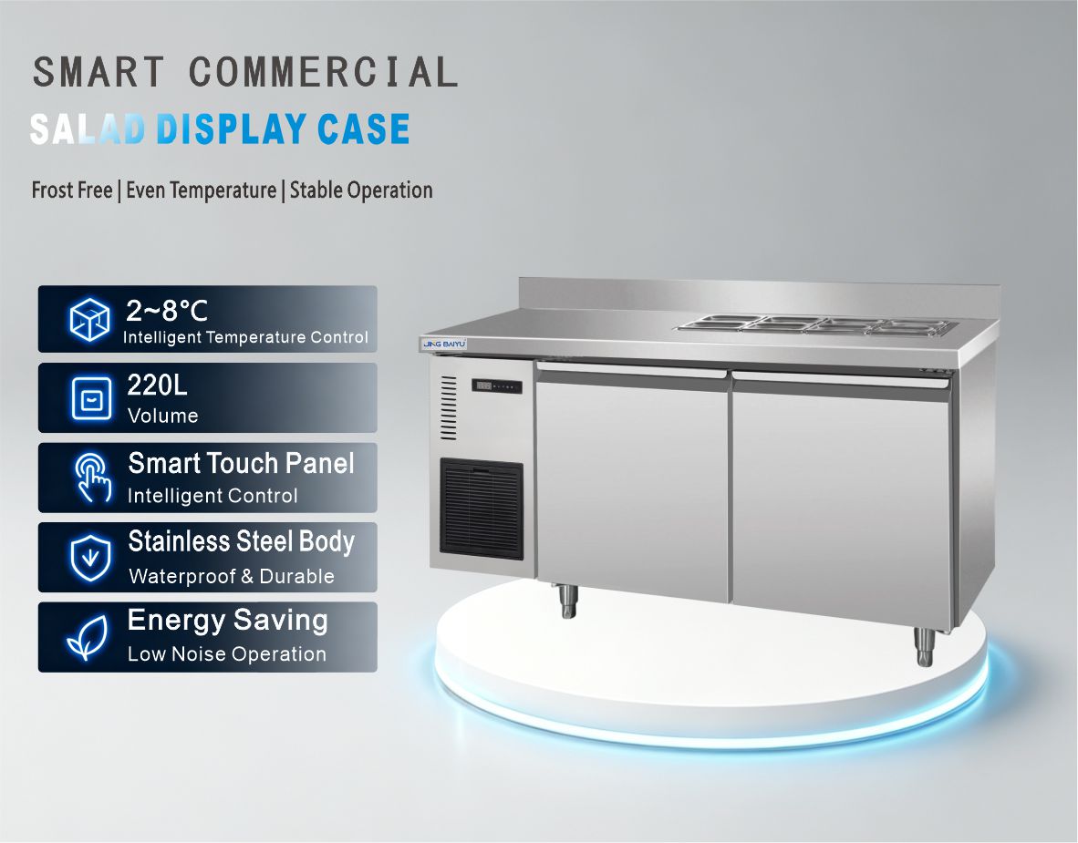 TP-12 220L Air-Cooled Horizontal Salad Refrigerator Worktable