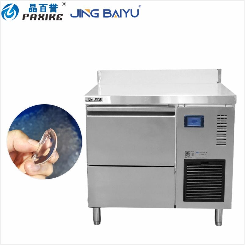 دستگاه سازنده یخ هلالی KF-120A(Y) روی میز، ظرفیت ۶۰ کیلوگرم در ۲۴ ساعت، خنک‌کننده با هوا