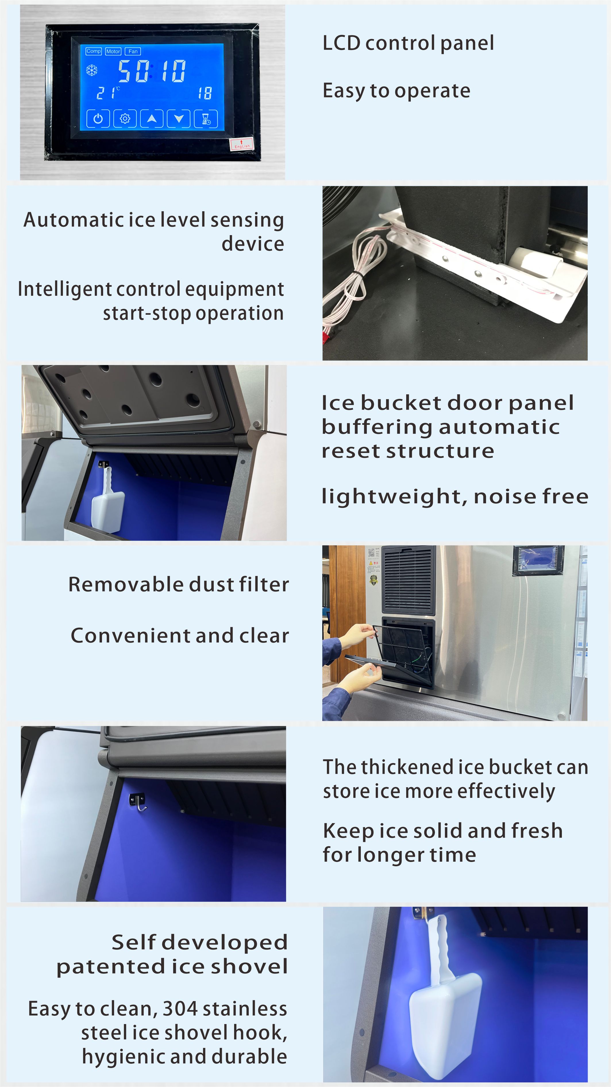 BY-500A(X) Cranular Ice Maker Split Type 220kg/24h Air-cooling