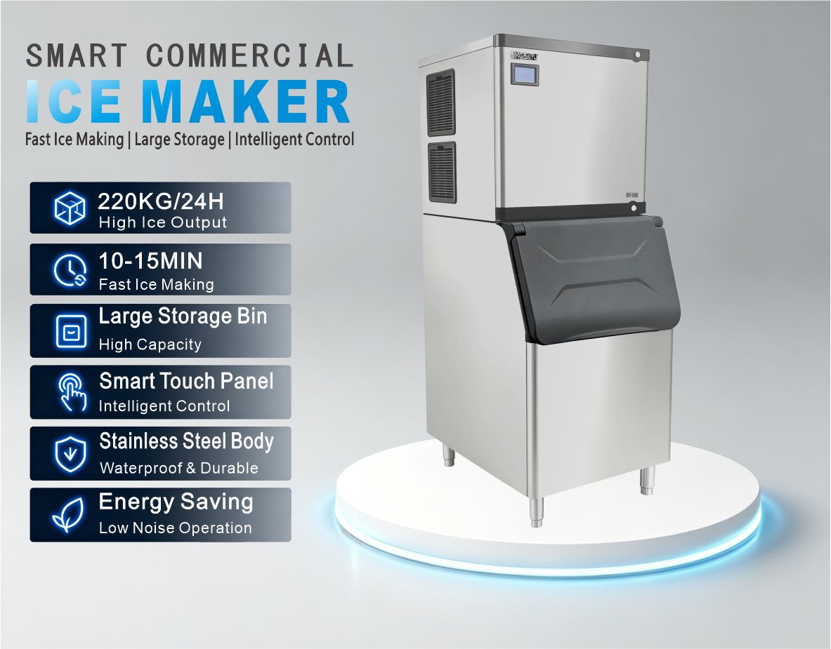 BY-500A(B) Split Type Half Cube Ice Maker 220kg/24h Air-cooling