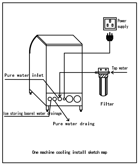 BY-200A(F) Cube Ice Maker Fully Automatic 90kg/24h Air-cooling