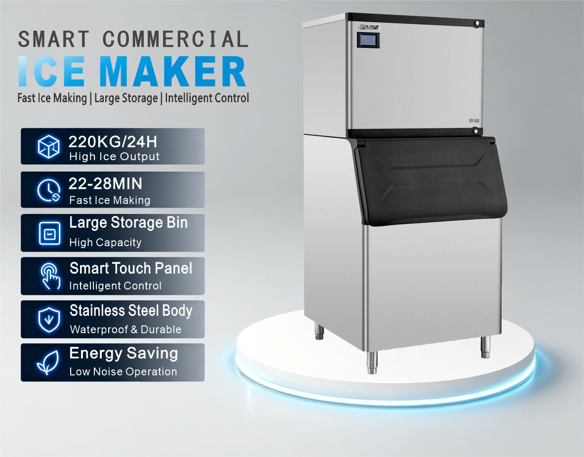 BY-500W(Y) Split Type Crescent Ice Maker 220kg/24h Water-cooling