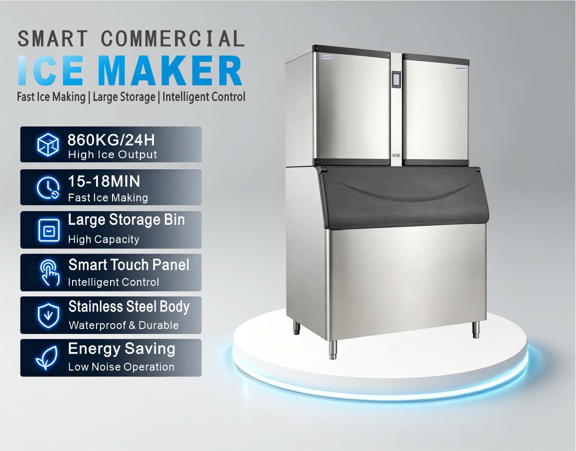 BY-1950W(F) Cube Ice Maker Split Type 860kg/24h Water-cooling