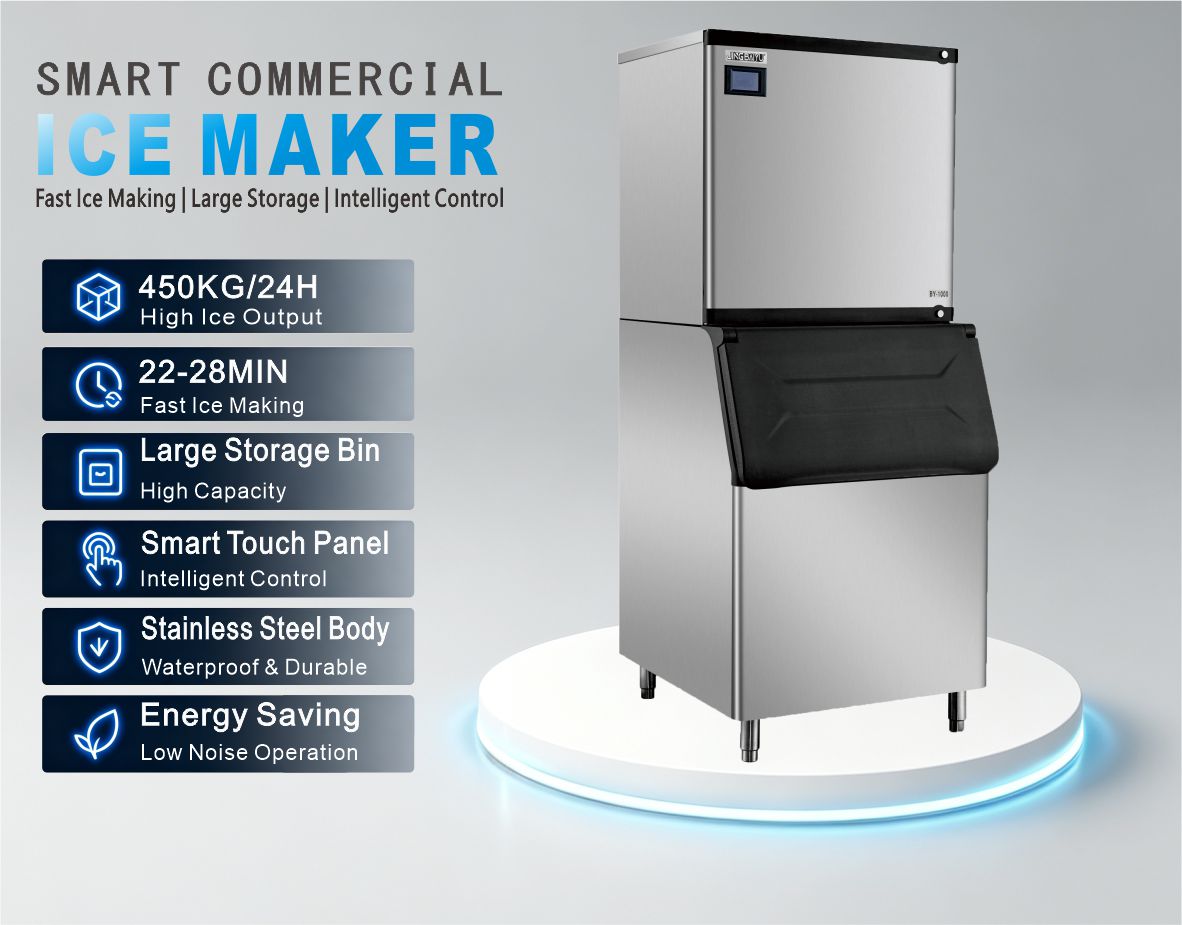 BY-1000W(Y) Split Type Crescent Ice Maker 450kg/24h Water-cooling