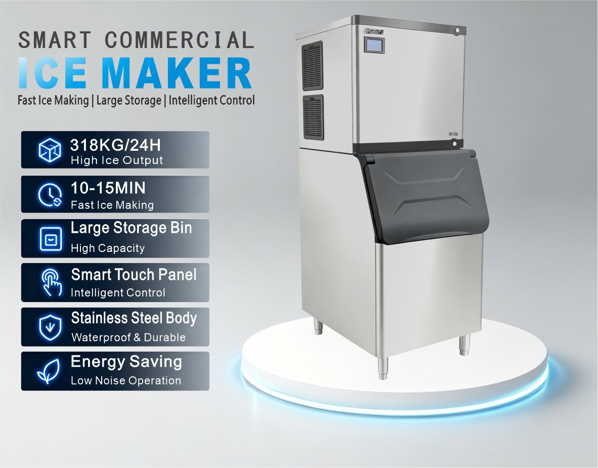 BY-700A(B) Split Type Half Cube Ice Maker 318kg/24h Air-cooling