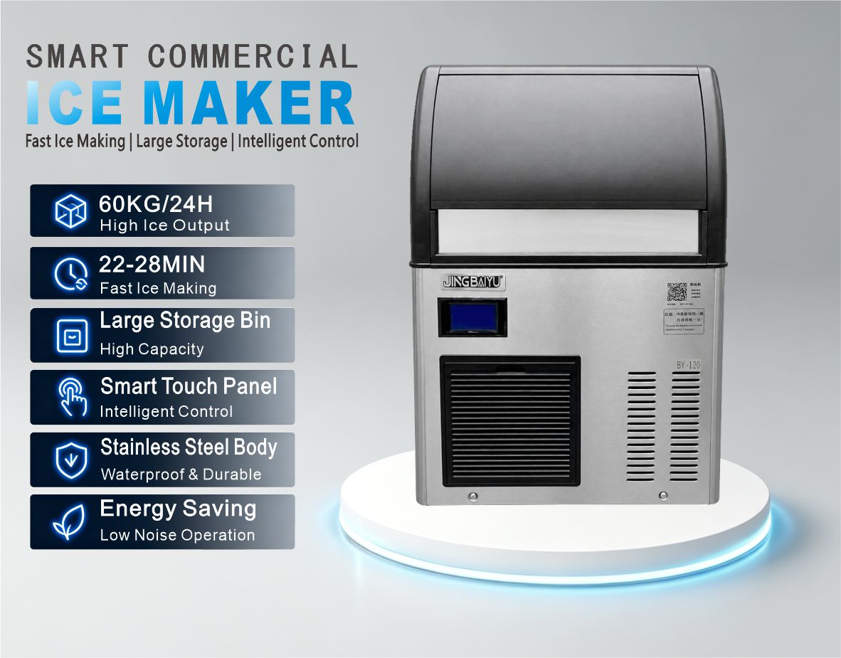 BY-120A(Y) Crescent Ice Maker One-Piece 60kg/24h Air-cooling