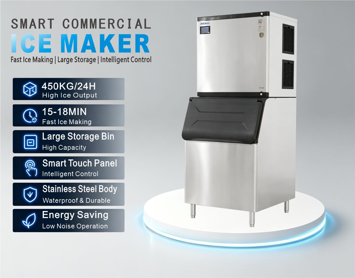 BY-1000A(F) Split Type Cube Ice Maker 450kg/24h Air-cooling