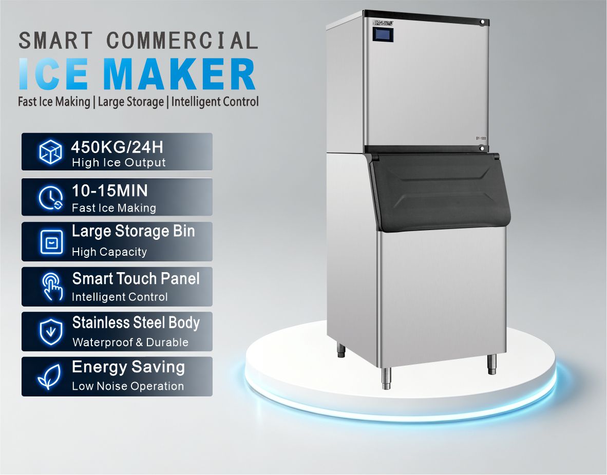 BY-1000W(B) Split Type Half Cube Ice Maker 450kg/24h Water-cooling