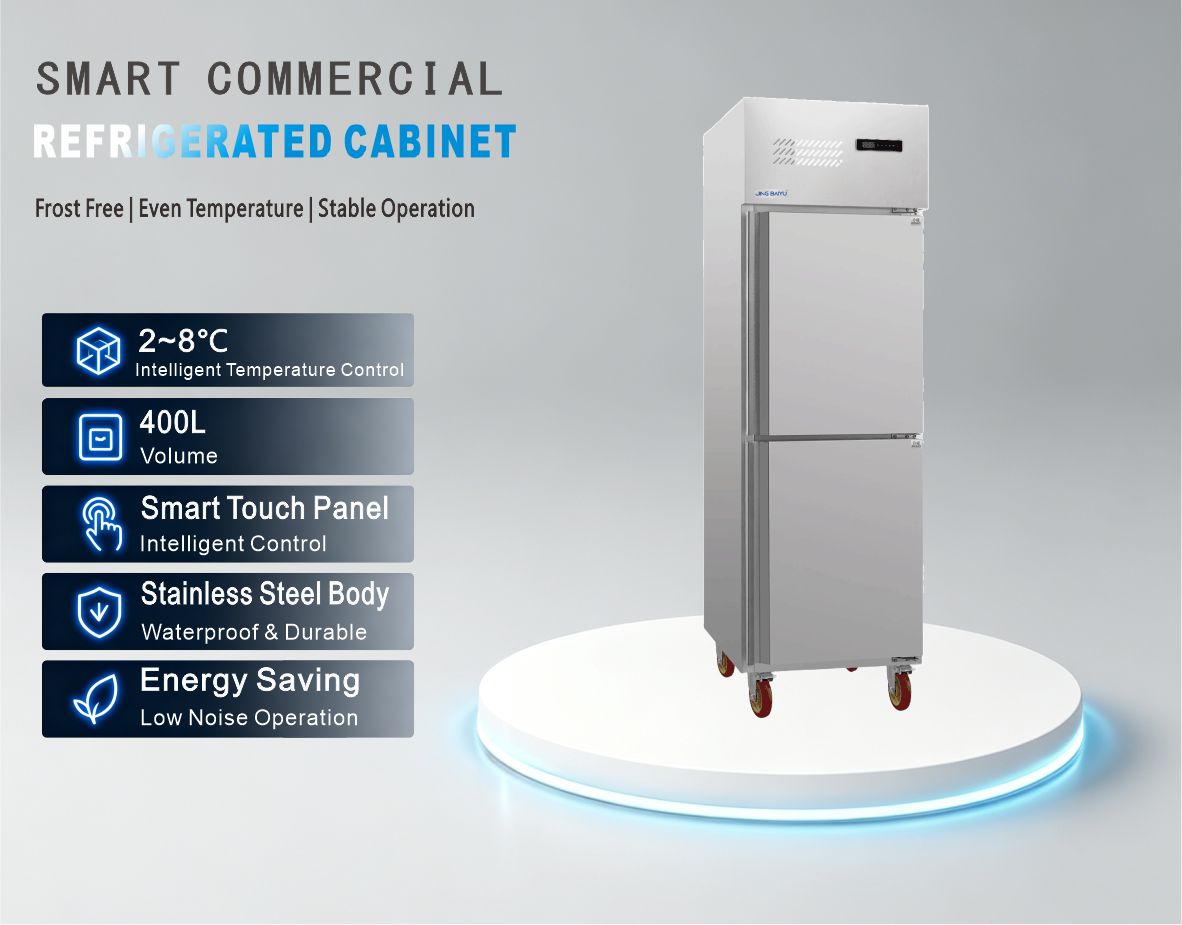 LC-06 400L Air-Cooled Upright Double Door Refrigerator