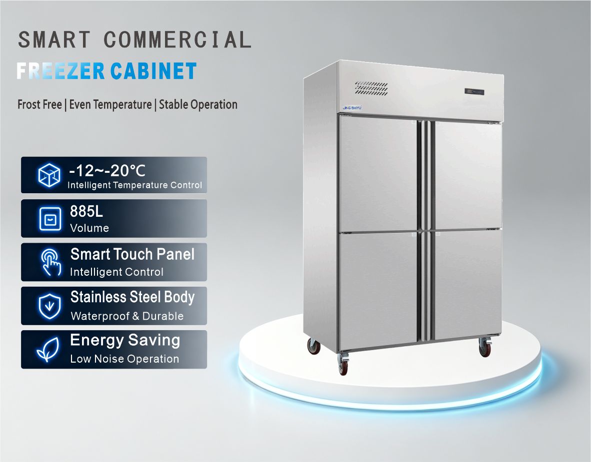 LD-12 885L Air-Cooled Upright Four-Door Freezer