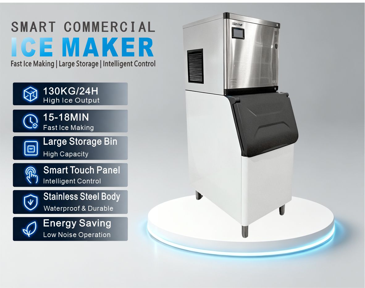 BY-300A(F) Cube Ice Maker Split Type 130kg/24h Air-cooling
