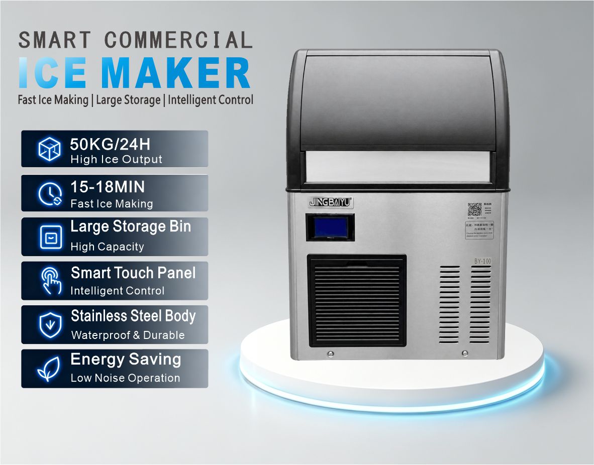 BY-100A(F) One-Piece Cube Ice Maker 50kg/24h Air-cooling