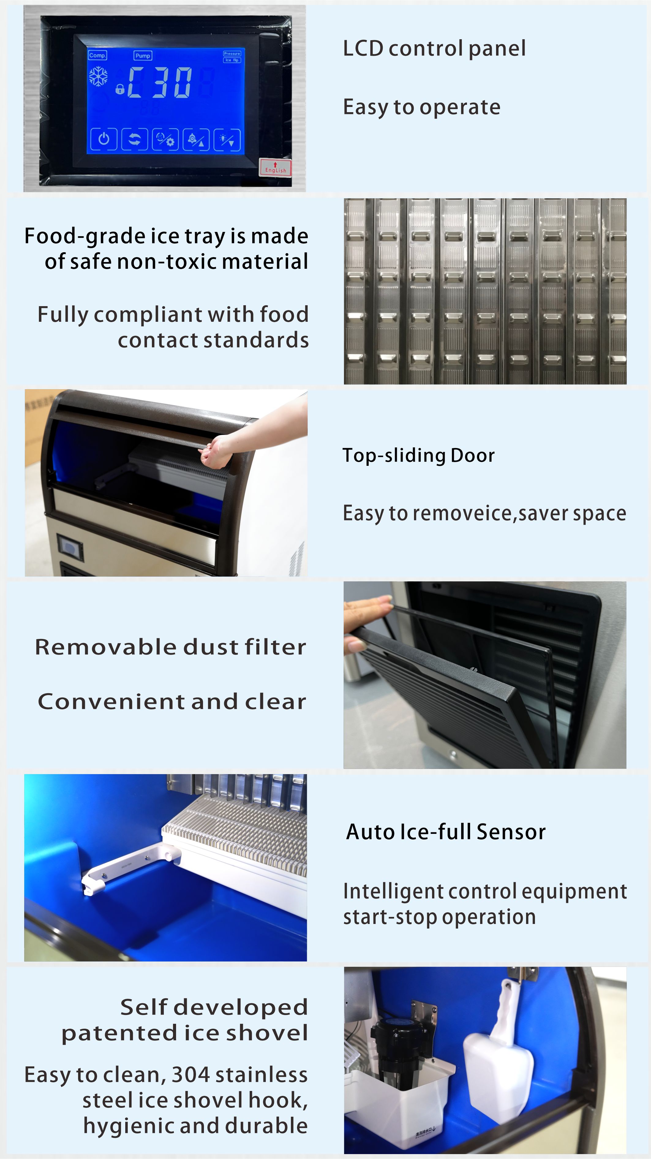 BY-200A(Y) Crescent Ice Maker One-Piece 90kg/24h Air-cooling