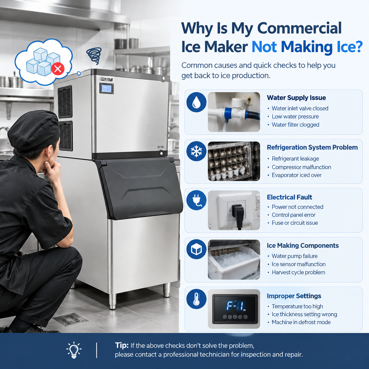 Why Is My Commercial Ice Maker Not Making Ice?