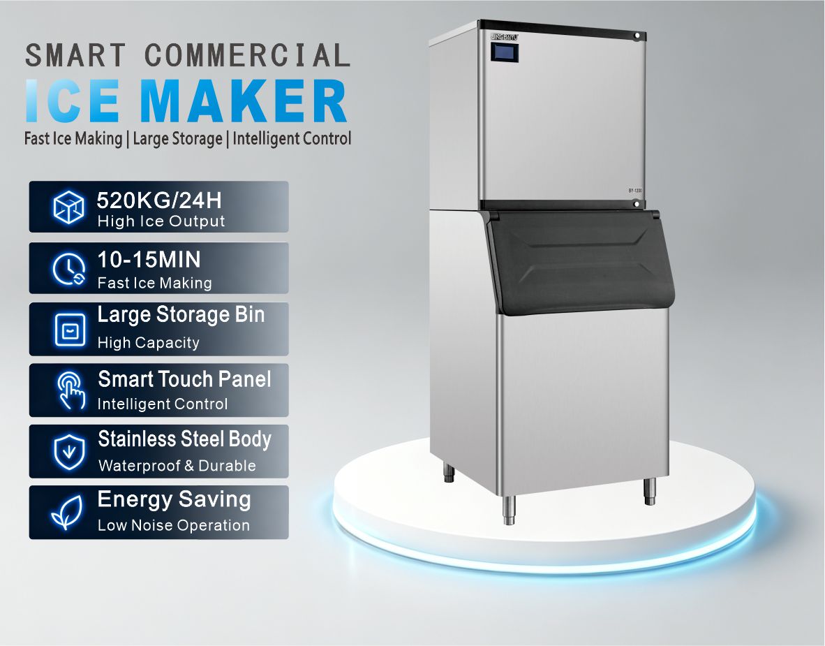 BY-1200W(B) Split Type Half Cube Ice Maker 520kg/24h Water-cooling