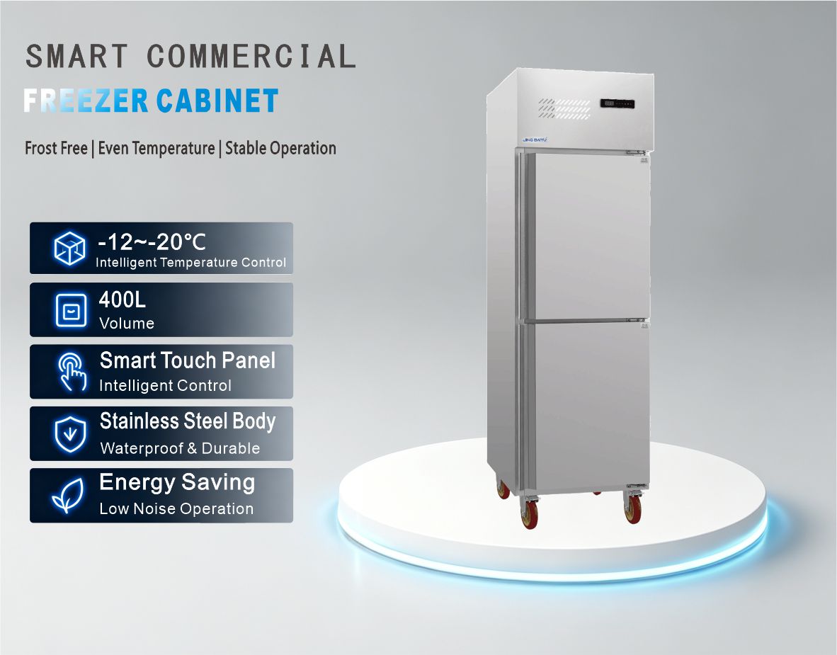 LD-06 400L Air-Cooled Upright Double Door Freezer