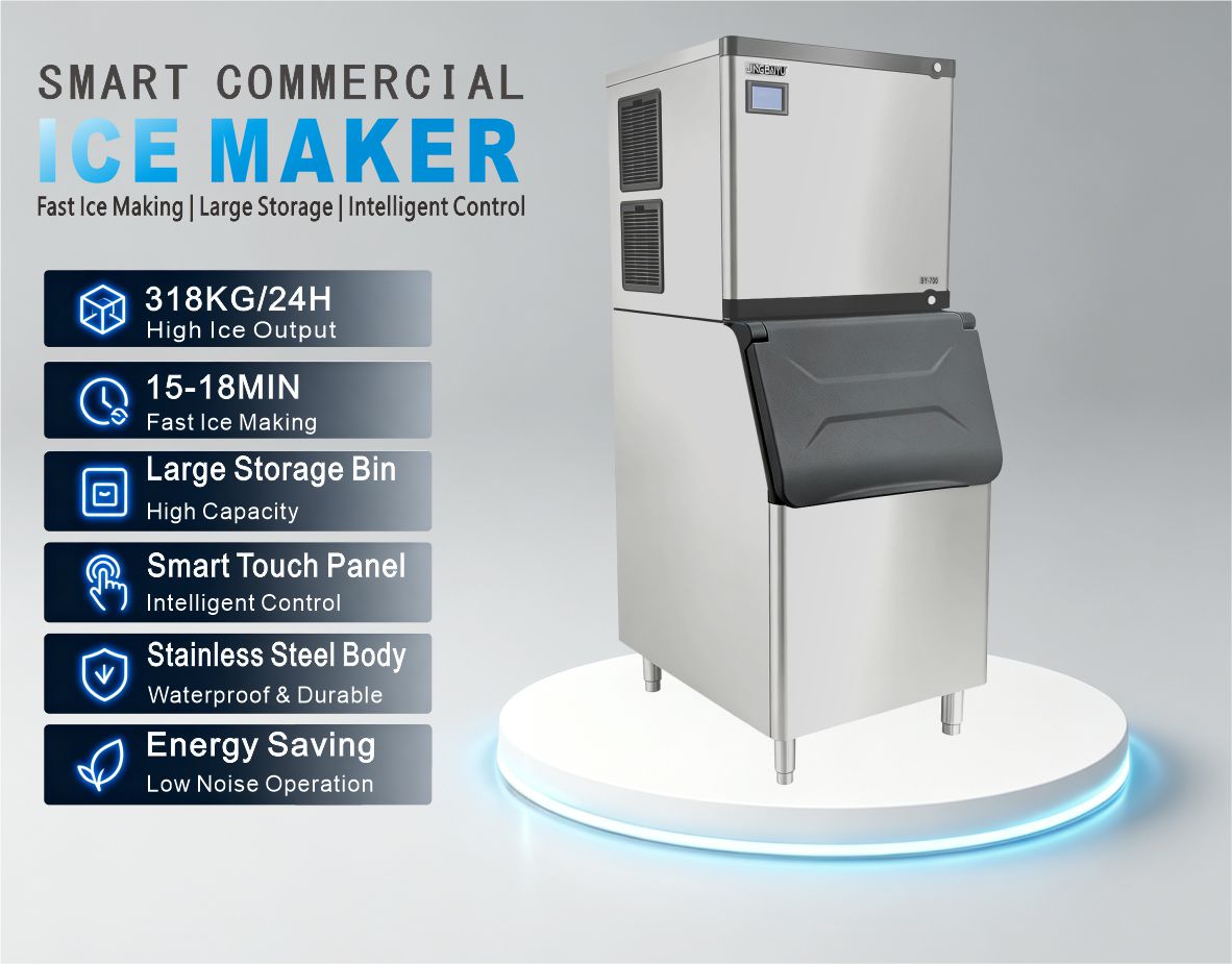 BY-700A(F) Cube Ice Maker Split Type 318kg/24h  Air-cooling