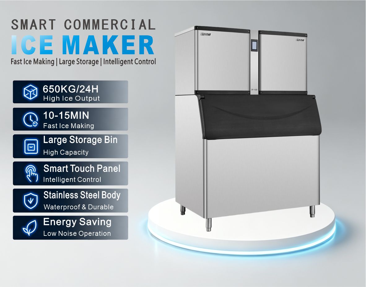 BY-1500W(B) Split Type Half Cube Ice Maker 650kg/24h Water-cooling