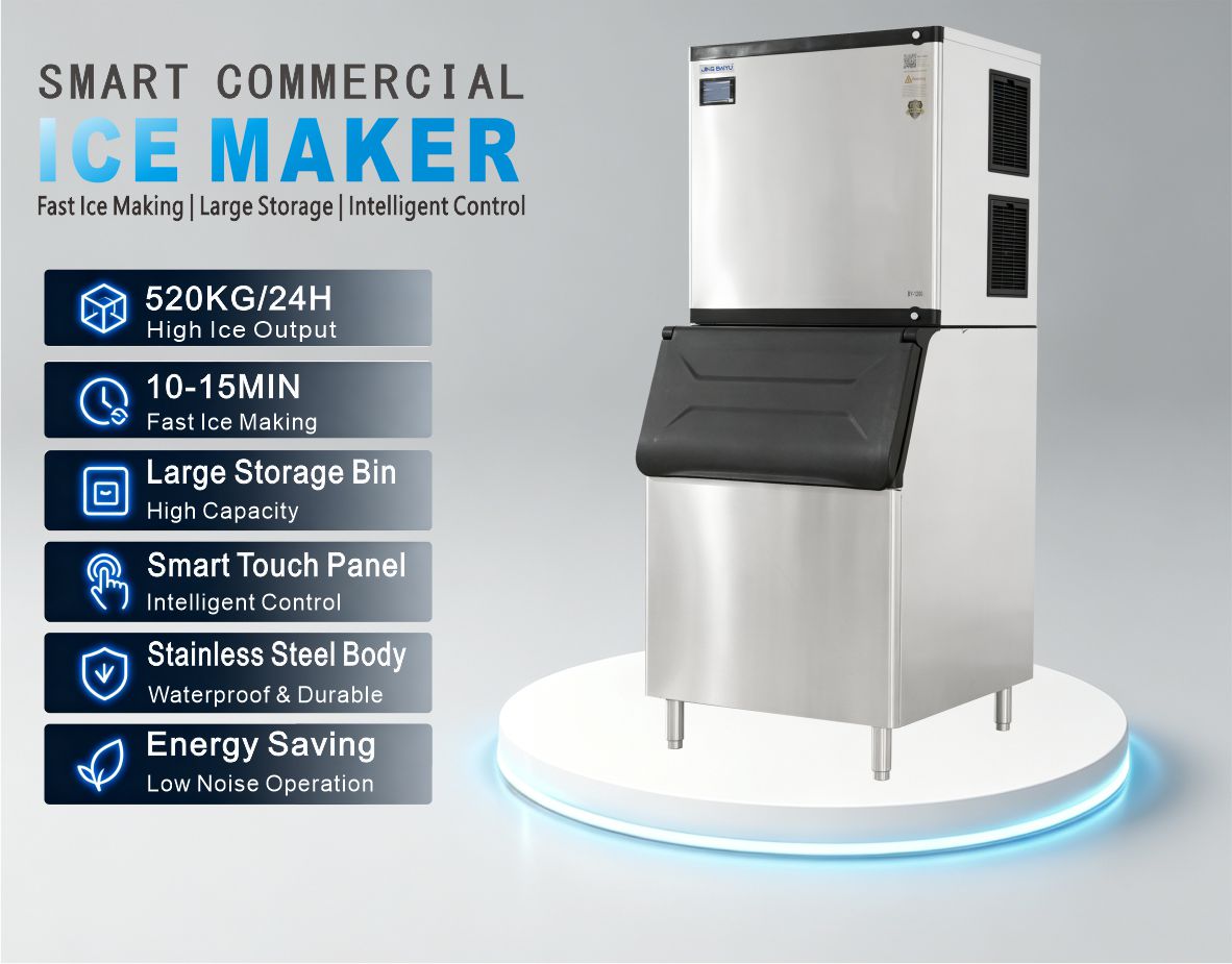 BY-1200A(B) Split Type Half Cube Ice Maker 520kg/24h Air-cooling