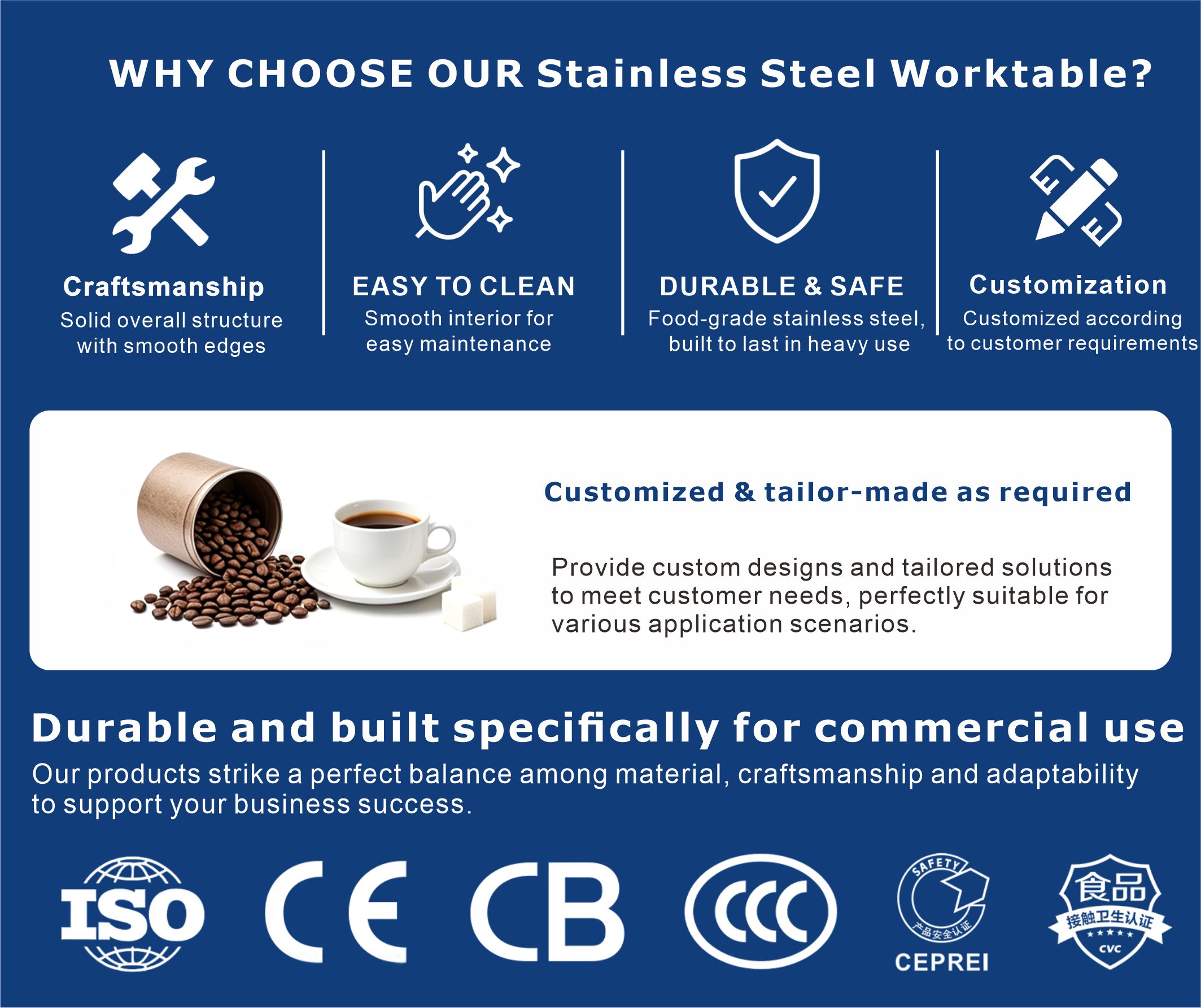 CZT-01 Stainless Steel Worktable
