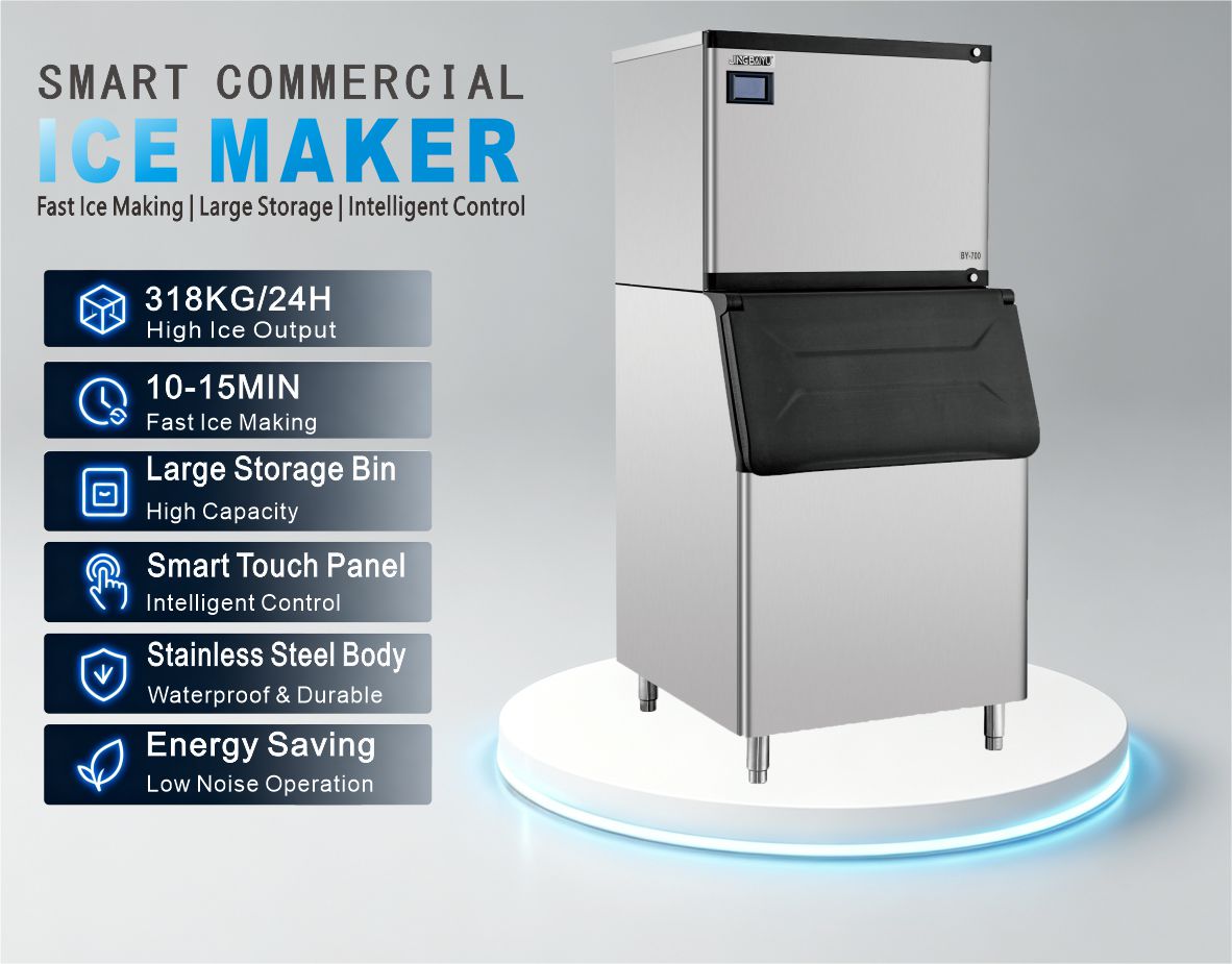 BY-700W(B) Split Type Half Cube Ice Maker 318kg/24h Water-cooling