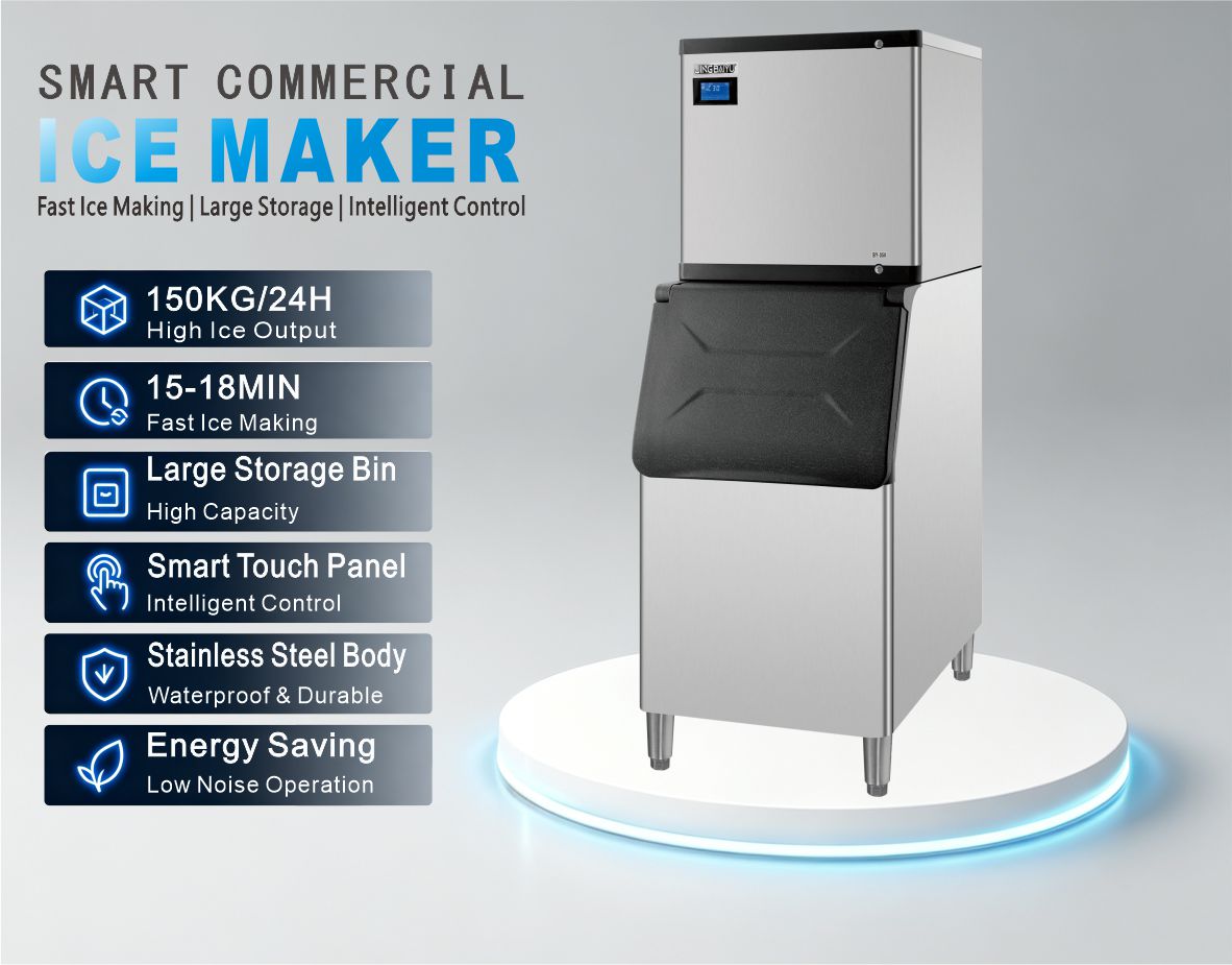 BY-350W(F) Split Type Cube Ice Maker 150kg/24h Water-cooling