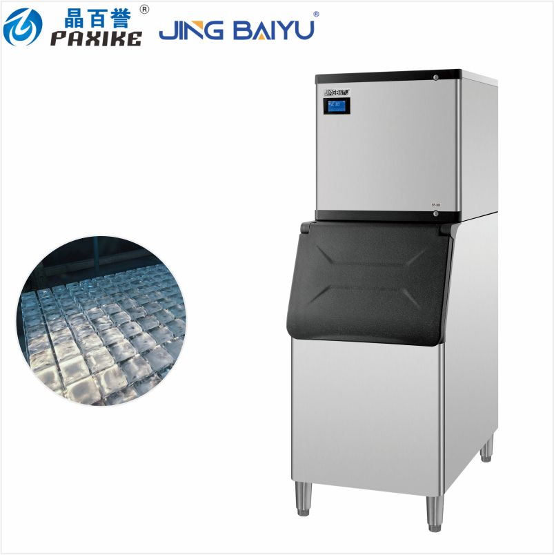 صانع مكعبات الثلج BY-300W(F) من النوع المنفصل، سعة 130 كجم/24 ساعة، تبريد مائي